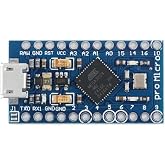 1Pc Pro Micro Development Board Module, ATMEGA32U4-MU 5V 16MHz Microcontroller Development Board Module Micro Interface