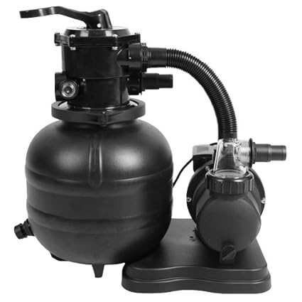 Anaterra Sandfilteranlage, Poolfilter mit Pumpe und Vorfilter, für Pool und Schwimmbecken, 250 W, mit 7-Wege-Ventil, max. 7 m