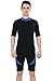 DEHAI Men Women's Wetsuits Shorty Sleeves 3mm Neoprene Skin Youth Adult's Reactor Full Suit Diving Swimming Snorkeling Surfing Scuba Jumpsuit Warm Boys Girls Swimwear Back Zip