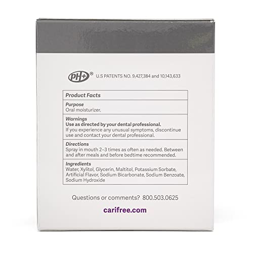 CariFree Oral Moisturizer Spray for Dental Hygiene (Grape) NonStaining and FluorideFree