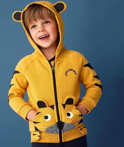 Akyzic Baby Toddler Boys Hoodies Sweater Cute Cat Hoodie With Ear