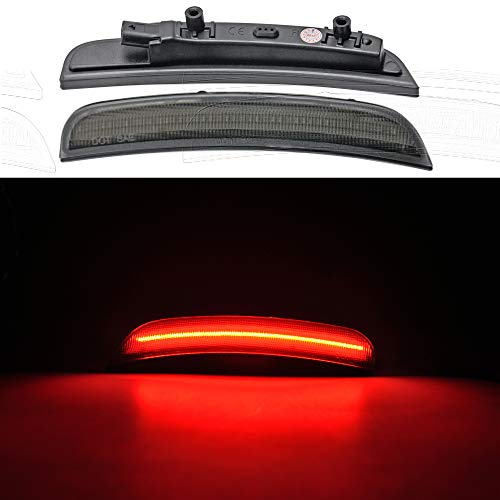 Amber Red LED Side Marker Light for Dodge Charger 2015 2016 2017 Smoke Lens Led Side Marker Lights Front & Rear Sit Car Led Side Marker Lamp Kit