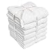 White Hand Towels for Bathroom Kitchen Makeup Gym and Face Luxury Towel Turkish Cotton | Spa Collection Oversized, 16 X 30 Inch, Set of 6