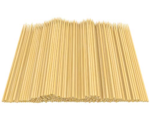 CandyHome Natural Bamboo Skewers for Shish Kabob, BBQ, Appetizer, Vegetables, Cheese, Fruit, Corn and More Food, 8 inch 200 Pcs