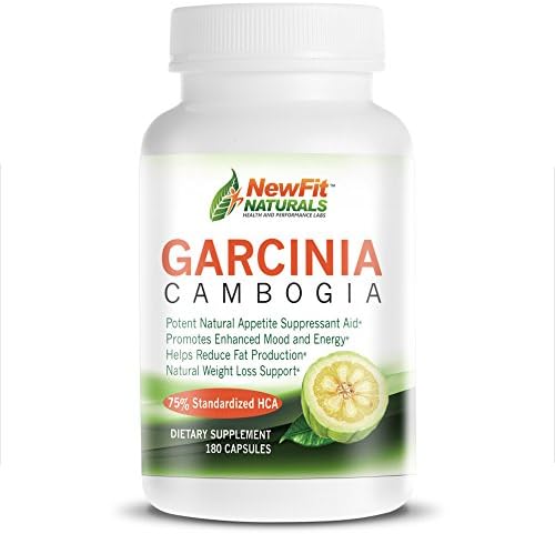 Fast & Effective EXPERT RECOMMENDED 75% Premium Extra Strength Garcinia Cambogia Extract from NewFit Naturals - 180 Veggie Capsules (Full 60 Day Supply) - All Natural Appetite Suppressant & Fat Blocker Weight Loss Supplement. Lose Weight and Belly Fat Fast Without Feeling Like You Are On A Diet! Made in the USA. Third Party Tested and Certified for Quality and Purity. Limited Time 70% OFF sale!