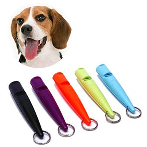 GEZICHTA Plastic Pet Dogs Interactive Training Whistle Ultrasonic Dogs Stop Bark Flutes Puppy Eating Pee Guiding Tool(8cm,Light Blue)