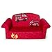 Marshmallow Furniture - Children's 2 in 1 Fire Truck Flip Open Foam Sofa, Multi Color