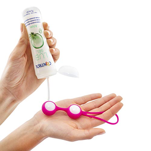 CONTROL-Kit-Geisha-Balls-Lub-Gel-Aloe-75-ml-stimolatore-vaginale-2-palline-per-esercizi-Kegel-rafforza-i-muscoli-vaginali-e-pelvici-gel-lubrificante-con-estratto-naturale-di-Aloe