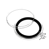 (5) Air-tite 38mm Black Ring Coin Holder Capsules