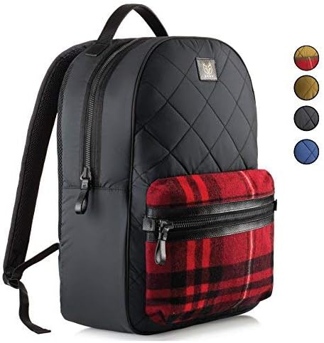 Laptop Backpack, for Men, Women. Stylish School and College Backpack for Girls and Boys. (Black Plaid)
