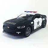 2015 Ford Mustang GT LAPD State Police Squad Car Black Kinsmart 1:38 DieCast Model Toy Car Collectible