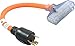 AC WORKS L5-30 30Amp 3-Prong Locking Generator Distribution Cord (1.5FT L5-30 to Tri-Household Flexible)