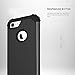 LONTECT Hybrid Heavy Duty Shockproof Full-Body Protective Case with Dual Layer Hard PC+ Soft Silicone Impact Protection for Apple iPhone 7, New Black