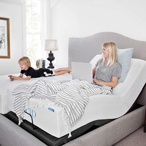 LUCID L300 Bed Base 5 Minute Assembly Adjustable, Twin XL, Charcoal