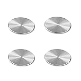YIANERM 32x32MM Circular Car Mount Metal Plate For All Magnetic Car Mount Cellphone Holder Pack of 4 (4 Pack-Silver)