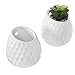 MyGift Set of 2 Golf Ball Inspired White Small Freestanding/Wall Mounted Ceramic Decor Plant Display Vase Pots