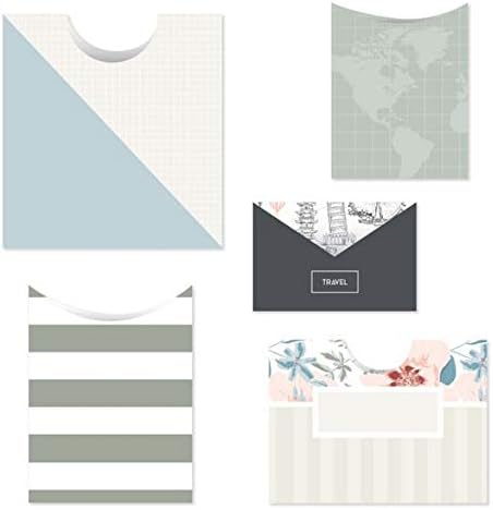 Creative Memories Travel Log Pocket Scrapbook & Stamping Embellishment 10 Double-Sided Paper Pockets
