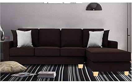 Lillyput Interio Shreya Extra Large Dark Brown L Shape Sofa Rhs