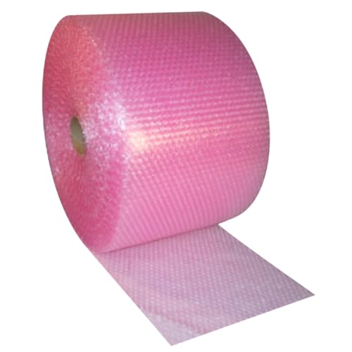 Diamond Packaging 1 x Roll - Antistatic Pink Bubble Wrap Size : Wide 12" 300mm x 10m.