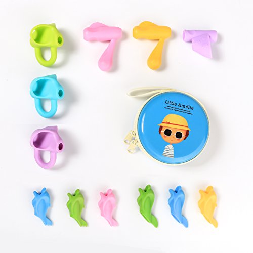 Pencil Grips,Kids Handwriting,Silicone Ergonomic Pen Writing Aid Grip Pencil Grip for Preschoolers for Special Needs (12PCS)