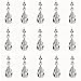 GYBest Teardrop Chandelier Clear Crystal Pendants Glass Pendants Beads (50-Pack)