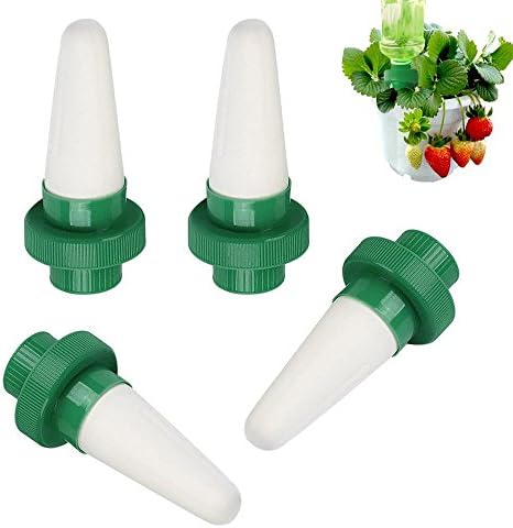 LSHCX Vacation Plant Waterer, Ceramic Water Control Self Watering Spikes, Automatic Drip Irrigation System for Indoor/Outdoor, 4 Pack