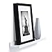Wallniture Denver Wall Mounted Photo Ledge and Floating Shelf for Chic Home Décor, Wall Hanging Bookshelf, 22 Inch, White