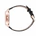 WRISTOLOGY Charlotte Lines Womens Black Dial Watch Rose Gold Petite Ladies Leather Strap Band