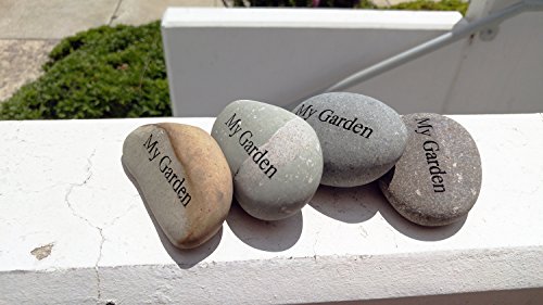 My Garden Engraved StoneInspirational Sandblast, Perfect Gorgeous Unique Gift Ideas, Natural Beach Pebble Rock