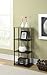 Convenience Concepts Designs2Go Classic Glass 4 Tier Tower, Black Glass