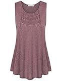 Messic Women's Sleeveless Round Neck A Line Loose Fitting Tank Tops