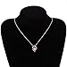 Sterling Silver I Love You to The Moon and Back Cubic Zirconia Necklace Heart Pendant