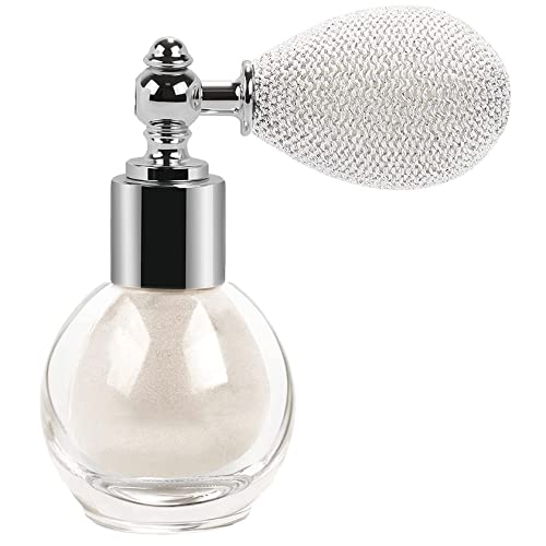 Body Glitter Spray Highlighter Powder Spray Glitter Shimmer Sparkle High Gloss Makeup Glitter Body Spray for Hair Face and Body Cosmetic - Pearl White