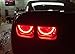iJDMTOY 4pc Set Red LED Circuit Boards Compatible With 2010-2013 Chevrolet Camaro, For Taillamp Afterburner Halo Ring Effect Retrofit w/Taillight and Brake Light Feature