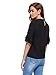 MakeMeChic Women's Choker V Neck Top Ruffle Short Sleeve Blouse #Black L