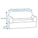 Maytex Reeves Stretch 2 Piece Loveseat Furniture Cover Slipcover, Natural White