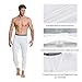 Baleaf Men's Thermal Compression Baselayer Pants Leggings White/Gray Size L