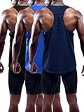 Neleus Men's 3 Pack Workout Running Tank Top