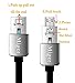 Miger 2PACK Retractable OTG Flat Charge and Sync 2-in-1 Cable with Lightning & micro USB connectors for iPhone 6, iPad, iPod Touch/5 Nano 7 on iOS9, Samsung and more