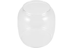 FOMIYES Vintage Kerosene Lamp Glass Shade Replacement, Hand Blown Small Hurricane Lamp Globe for Outdoor