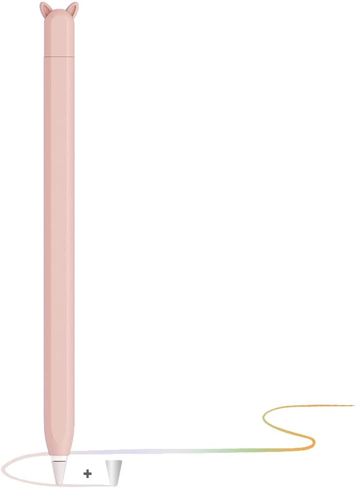 YINVA Cute Case for Apple Pencil Sleeve for Apple Pencil Cover for Apple Pencil 2nd Generation Grip Holder for Apple Pencil with Protective Nib Cover for Apple Pencil (pink)