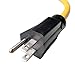 Parkworld 60127 Generator Adapter Cord NEMA 5-15P to 5-15P for Transfer Switch, 3 Prong Plug to Plug, 125V, 2FT