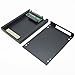 JIUWU 4.57cm Micro SATA 7+ 9 Pin SSD to 2.5-Inches SATA 22 Pin Hard Disk Adapter Case Black
