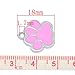 Housweety 10PCs Silver Tone Enamel Dog' Paw Charm Pendants 18x17mm