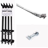 Mobile Home Part Set of 4 Auger Anchors; 4-8 ft Tie Down Strap, 4 Bolts