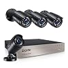 ZOSI 8CH 1080p Security Cameras System Outdoor H.265+ 8Channel 5MP Lite CCTV DVR Recorder and (4) x1080P 1920TVL HD…