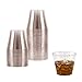 100 Rose Gold Glitter Clear Hard Plastic Cups | 9 oz. Fancy Disposable Wedding Tumblers (100-Pack) by Bloomingoods