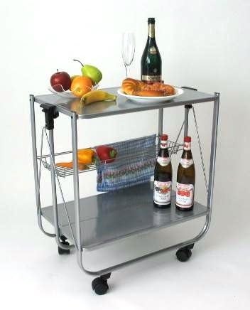 Schwartinsky Beistellwagen klappbar, Art.Nr. 20367, Gestell in grau