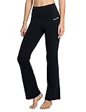 Baleaf Women's High Waist Tummy Control Workout Bootleg Yoga Pants