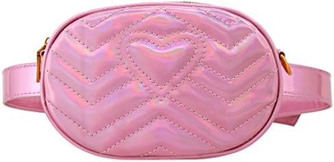 Candice Women PU Leather Handbag Shoulder Bag Crossbody Bag Purse Fanny Pack Bum Bag Waist Bag Waist Pack(Pink)